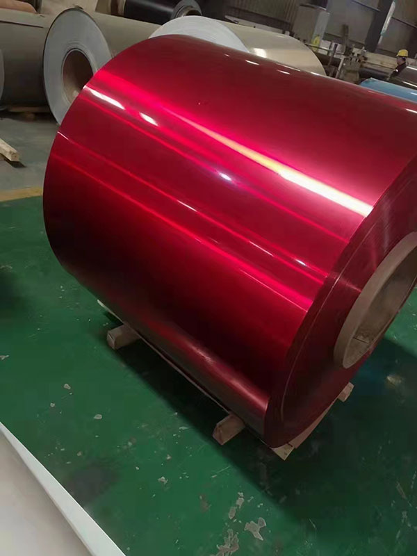 custom red color coated aluminum coil